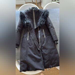Rudsak midlength down and fur winter jacket